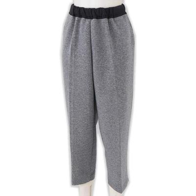 Women's Knit Pants, Smooth Fit, Easy To Wear, for Caregivers, and Elderly Care (Light Gray, Size L (69-77))