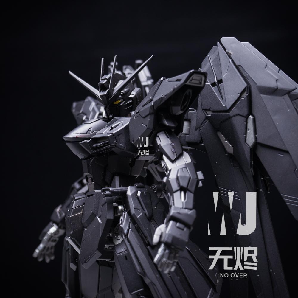 Seed Mgex Destiny Strike Freedom Action Figure Assembly Model Toy Midnight Coating 1/100 Mech Robot Kit Figurine Collect Custom