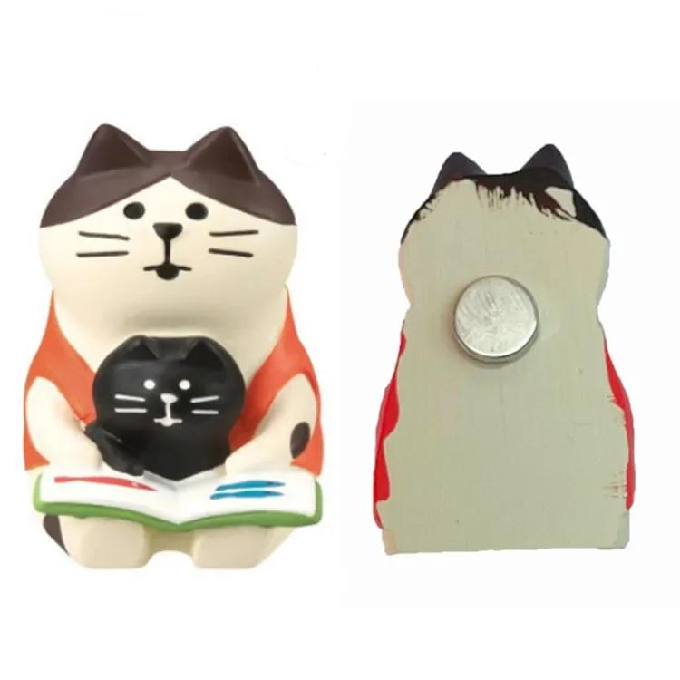 Resin Cute Cartoon Cat Fridge Magnetic Sticker Kawaii Zakka 3D Refrigerator Magnet Magnets Home Decoration Creative BirthdayGift