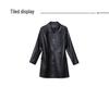Trench-coat mi-long en cuir PU style coréen pour maman: Minceur, Haut de Gamme, Mode Décontractée pour le Printemps et l'Automne.