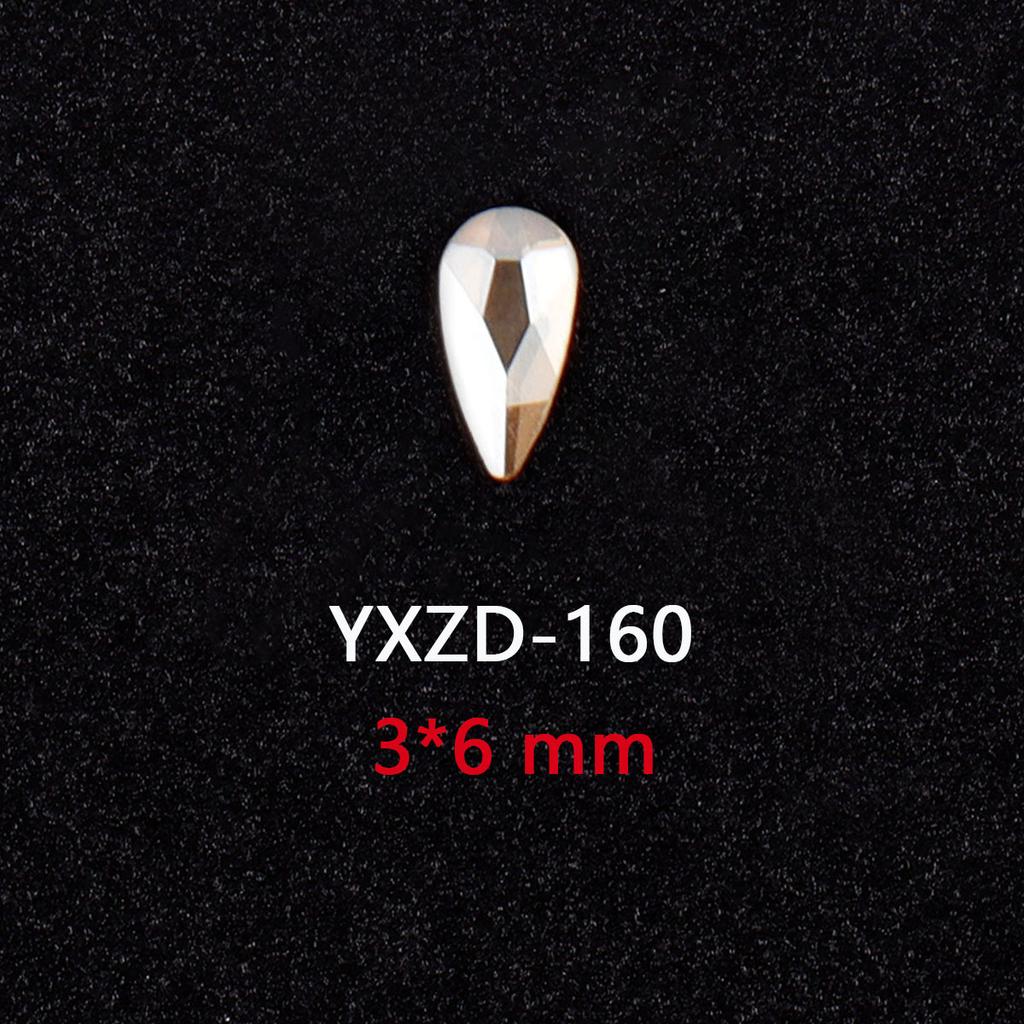 1440 Glas Diamanten mit flachem Boden Gold Champagner Speziell geformte Nageldiamanten DIY Tragematerial für Nägel Nagel Speziell geformte Diamanten Zubehör
