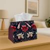 1pc Tissue Box Holder Pattern of Lily Flowers In the Style of Tim Lahan - Multifunctional Napkin Dispenser for Home Party Car Decor - Decorative Tissu