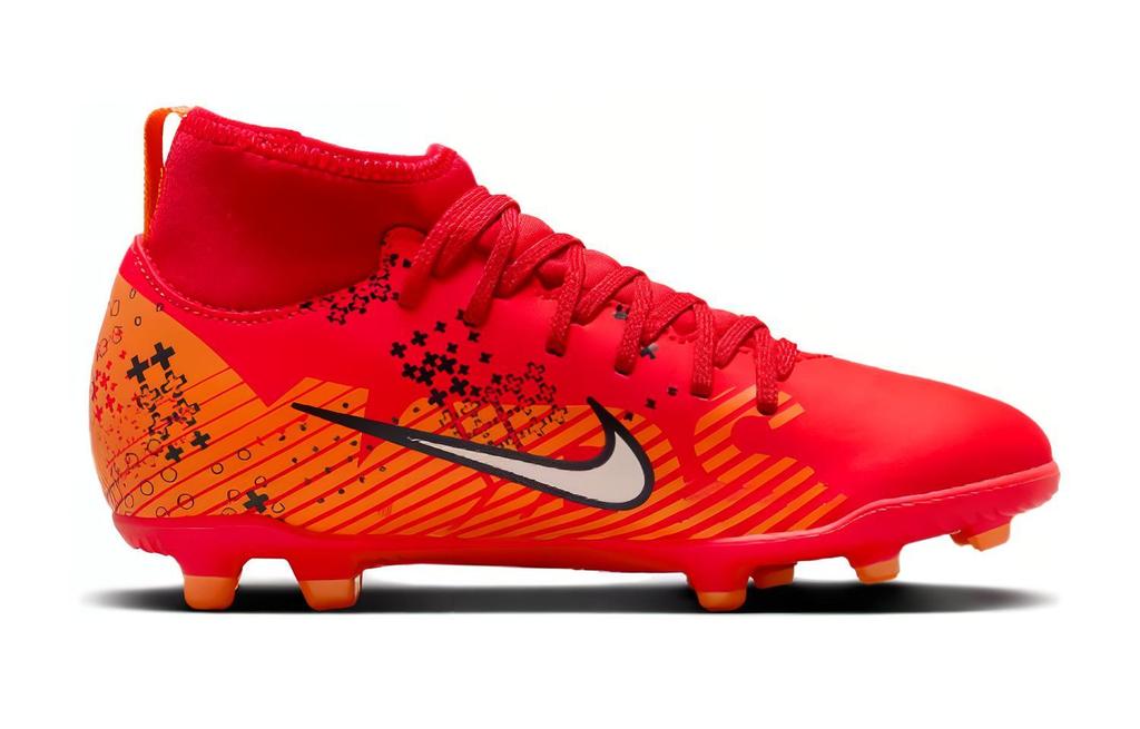 Nike Jr. Mercurial Superfly 9 Club Slip Resistant Abrasion Resistant Mid Top Kids' Soccer Shoes Red Teenagers FJ0351-600