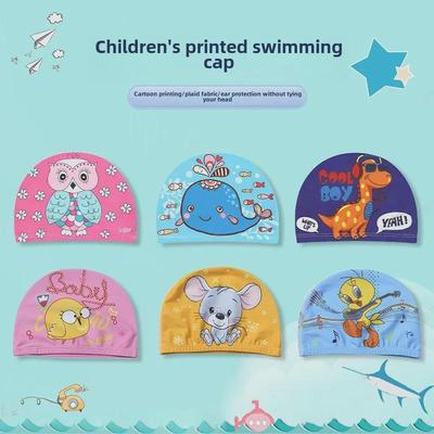 Children's Cartoon Print Swimming Caps for Boys, Girls, Babies, and Infants