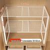 Organizzatore a Ripiano Estraibile per Armadio per Conservazione Vestiti e Divisorio per Armadietto