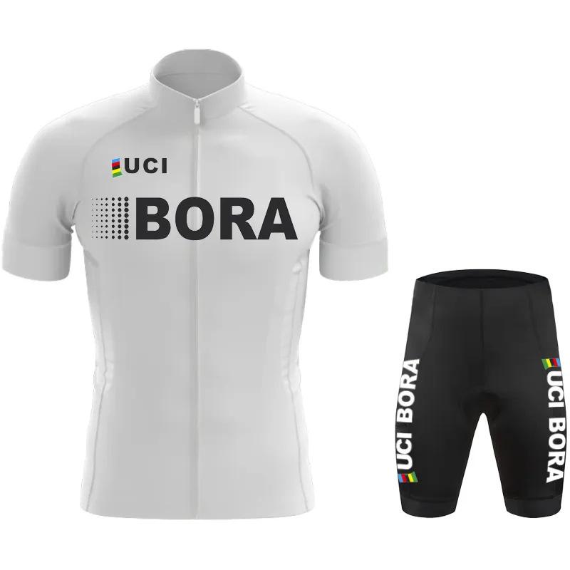 Short-sleeved Set 2026 Summer Breathable Set Cycling Suit Tour De France Short-sleeved Set Quick-drying Event Cycling Suit XS белый