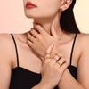 Anillo de Diamante Elegante y Sencillo para Apilar para Mujer