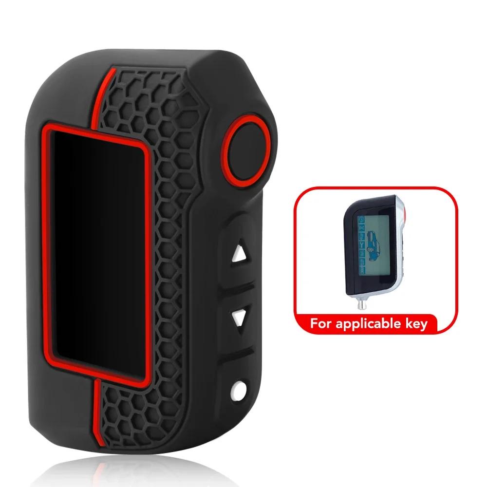 

Чехол для ключа автомобиля для StarLine A93 A63 A36 A39 A66 A96 Двусторонняя автомобильная сигнализация ЖК-пульт брелоки оболочка протекторный чехол красный