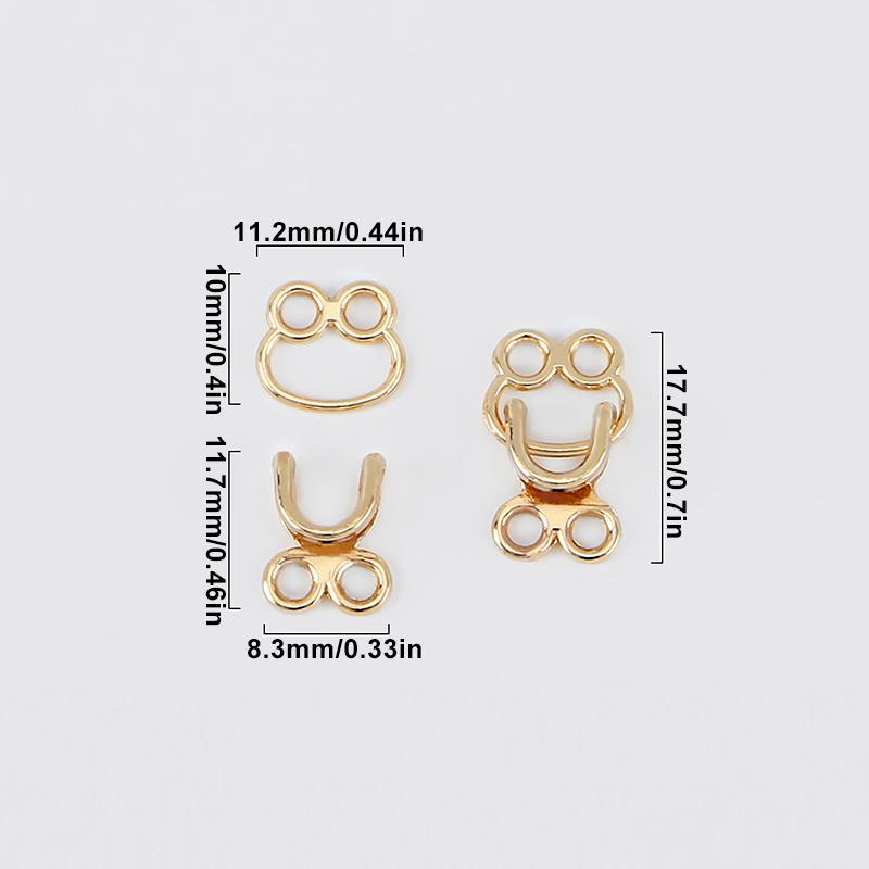 

10 пар крючков для воротника, пуговицы, металл, невидимые пуговицы для ветровки, брюк, невидимые крючки для одежды, пальто, 3 размера 18mm золотой