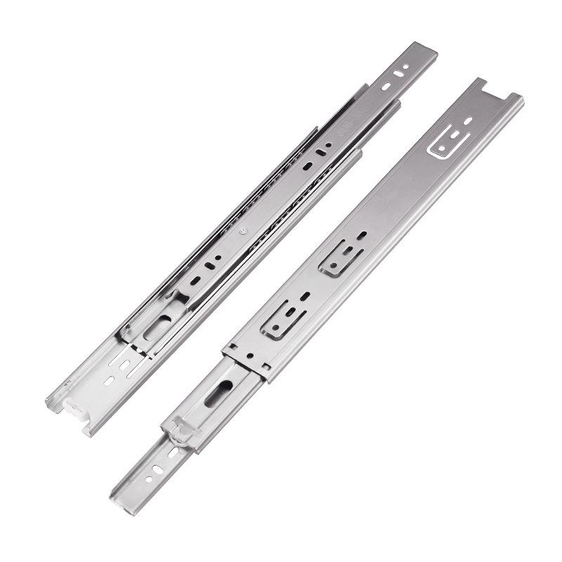 Stainless Steel Soft-Close Drawer Slides: Three-Section, Self-Opening, Silent Runners