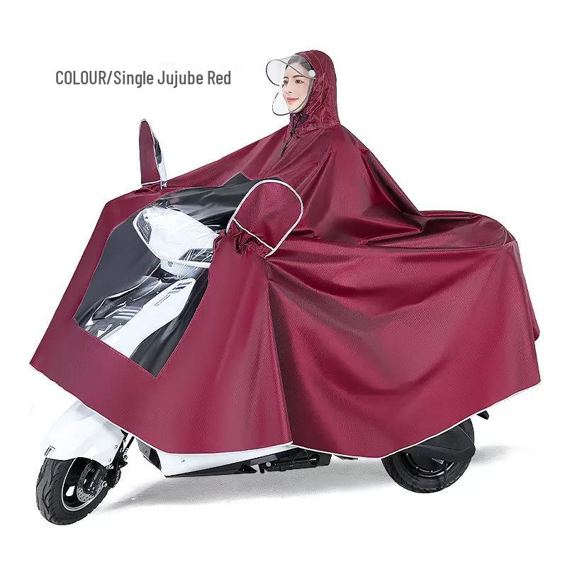 Men's Waterproof Electric Vehicle Poncho: Extra Thick, Anti-Storm, Enlarged for Motorcycles and Battery Cars