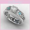 Sapphire Rings Inlaid Women Jewelry Decoration Fashion Gifts Design Elegant