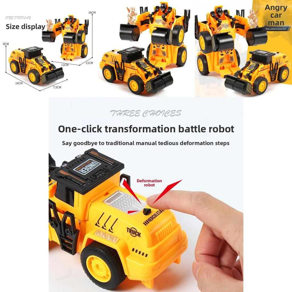 Inertia Oneclick Transforming Construction Vehicle Toy For Kids With Impact And Creative Play