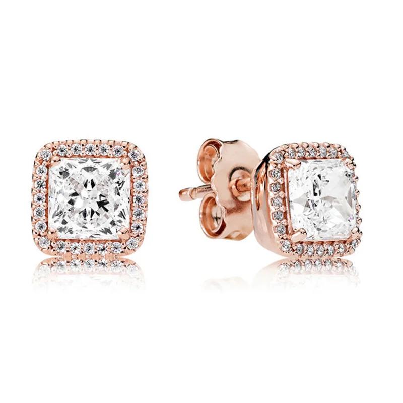 925 Silver Cute Earring Set Heart Lock Caterpillar Giraffe Flamingo Star Fit Fashion Jewelry for Women Daily Accessory