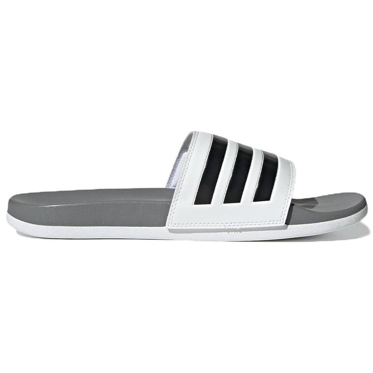 Новые шлепанцы Adidas Adilette Comfort Cloud White Core Black Grey Three GZ5895