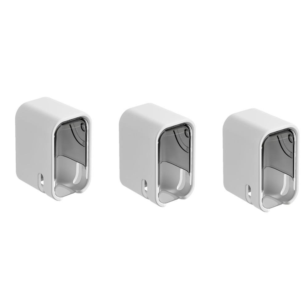 

3 шт. пластиковая стойка для хранения электрических зубных щеток, водонепроницаемая настенная стойка для зубных щеток без перфоратора