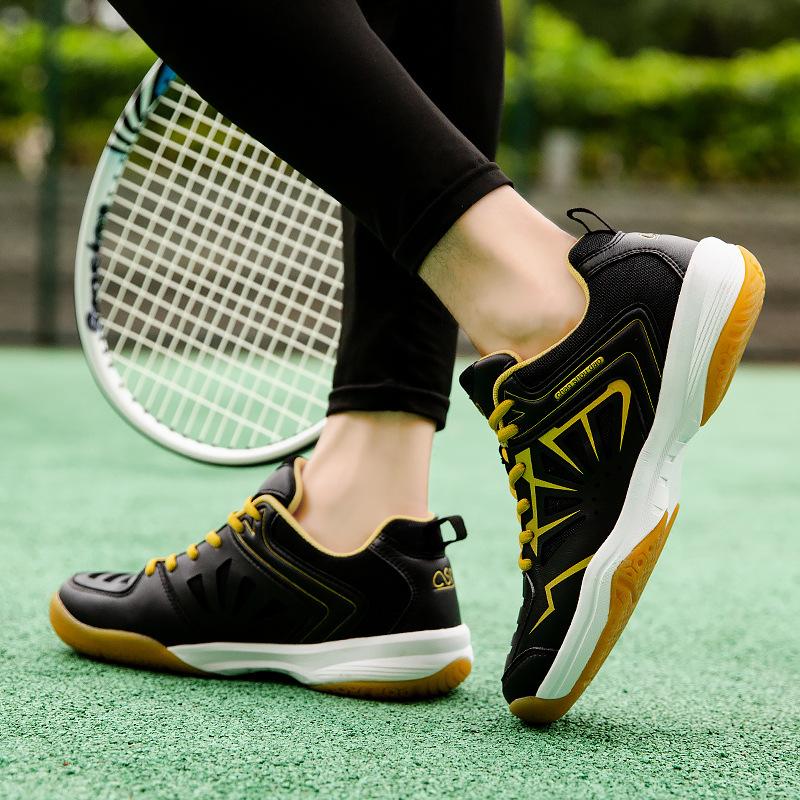 Badminton shoes men's and women's professional non-slip, wear-resistant and breathable rotating button carbon board children's competition training