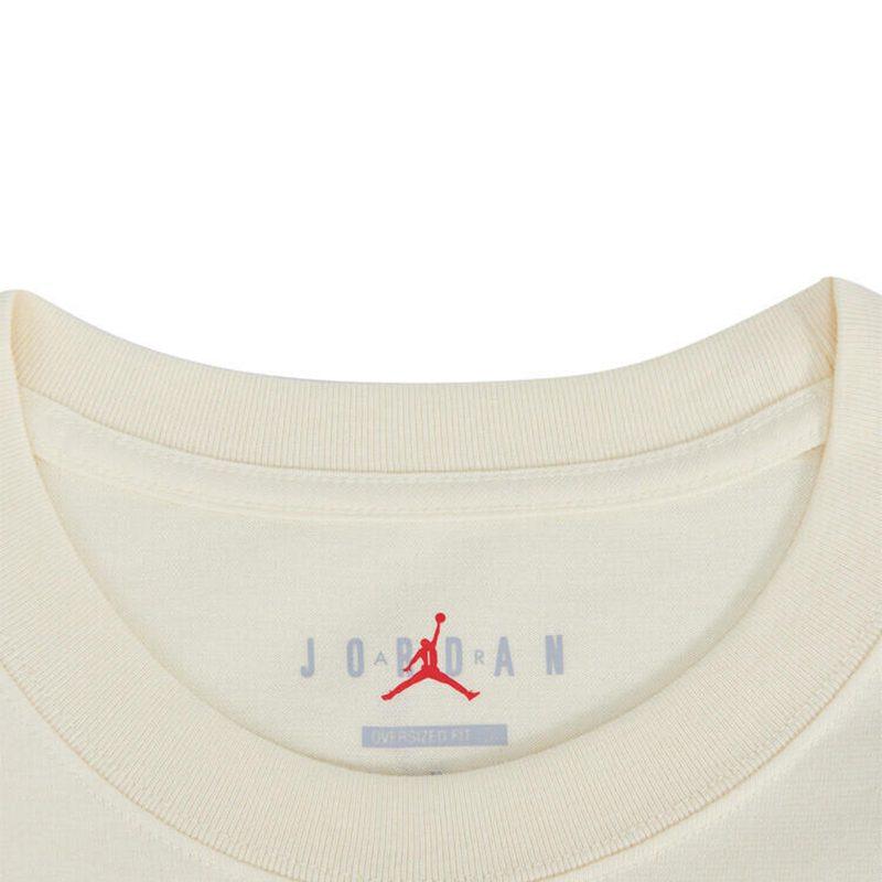 Jordan Drop Shoulder Sleeve T Shirt Women's Beige FQ0362-113