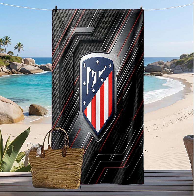 Atletico Madrid Printed Beach Towel Quick Dry Soft TowelPortable Large Rectangular Beach Blanket for Travel Swimming Pool
