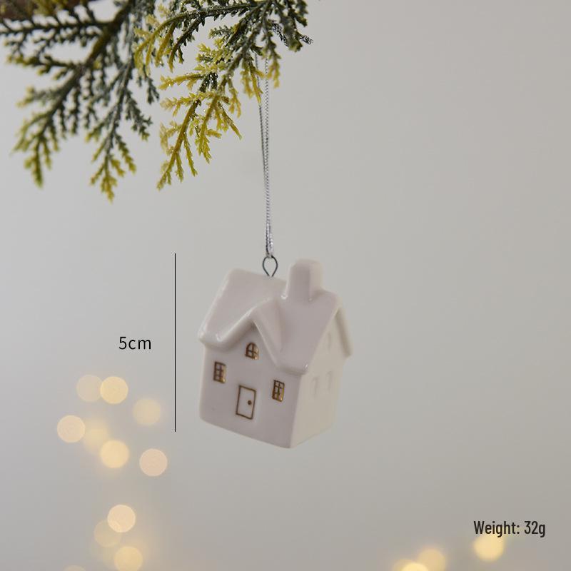 NUCHI Mini Ceramic Christmas Tree & Ornaments Set – Santa, Snowman, and Holiday Decorations