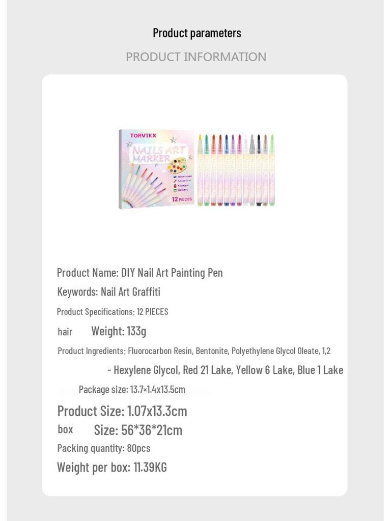 TORVIKX Multicolor DIY Nail Art Pen - Easy, Smudge-Resistant, Versatile for Any Occasion