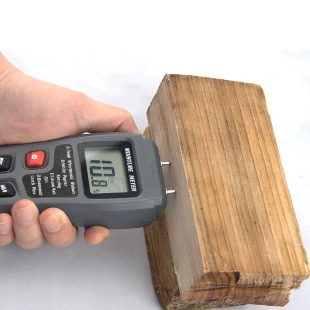 LCD Display Wall Moisture Detector Hygrometer Wood Humidity Tester Cardboard Box