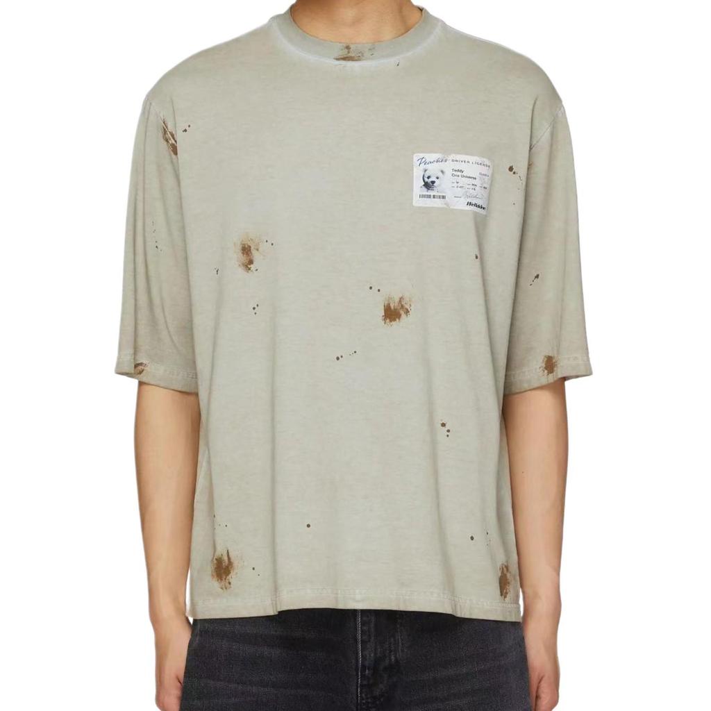 WE11DONE Minimalist Casual Comfortable Round Neck Short Sleeve T-Shirt Men tops WD-TT1-25-912-U-BG