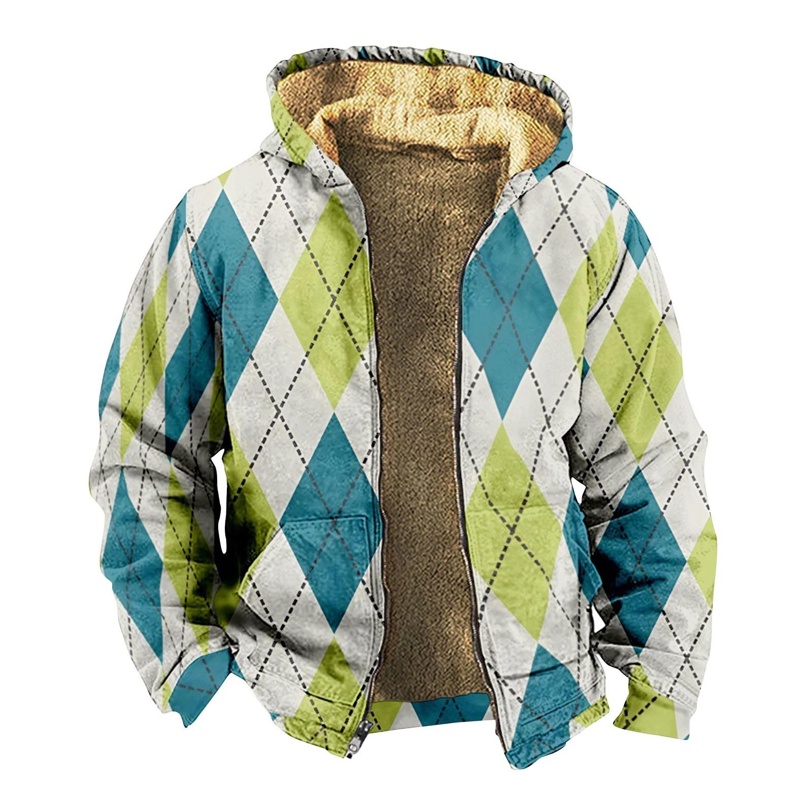 Мужская куртка с клетчатым принтом — фото 9