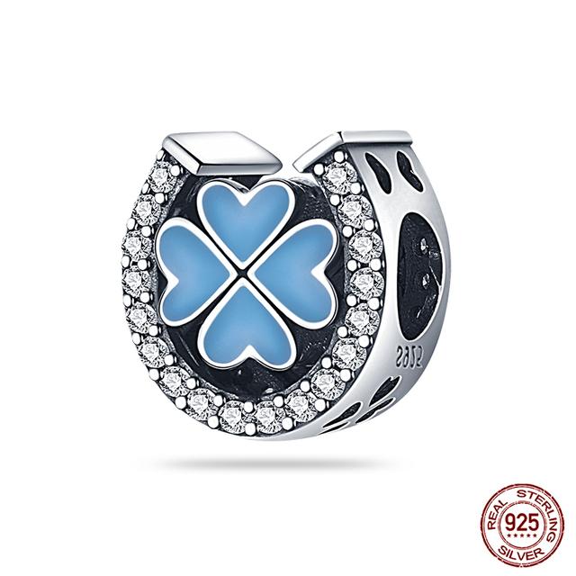 2023 mode Frühling Glück Vier Kleeblatt Serie 925 Sterling Silber Charms Perlen Fit Fasion 925 Armband DIY Schmuck