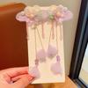 Mid-Autumn Hanfu Fairy Hair Clip - Women's & Children's Ancient Style Floral Tassel, Sweet Accessory for Girls