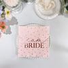 16-Pack 3-Ply Pink Team Bride Golden Foil Napkins for Wedding, Disposable Paper Napkins for Hotel, Restaurant, Party Decorations