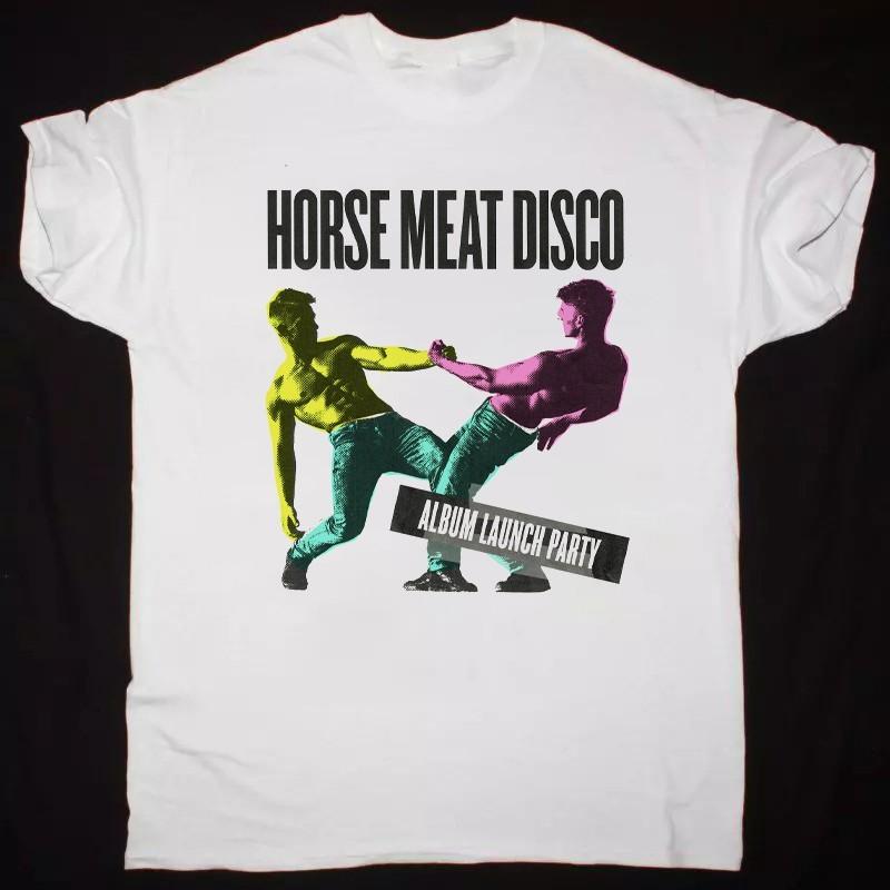 

Horse Meat Disco White 100% Cotton Full Size Shirt MI349 Unisex T-Shirt L