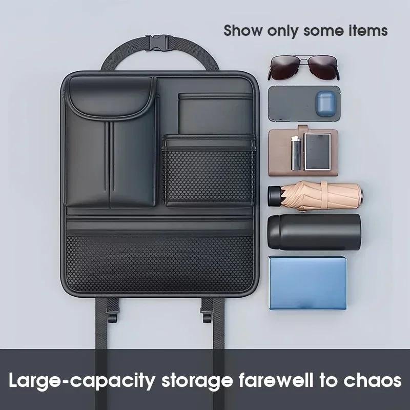 Neues Auto Top Qualität Sitzlehnen-Organizer Große Kapazität Aufbewahrungstasche Multifunktional PU-Leder Mehrere Taschen Auto Organizer Tasche