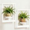Elegant Wall Mounted Plant Support White Metal Flower Shelf For Inside Outside Home Garden Deck