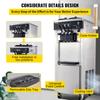 Commercial Soft Ice Cream Machine,2200W 3 Flavors Ice Cream Maker,Auto Clean LCD Panel for Restaurant