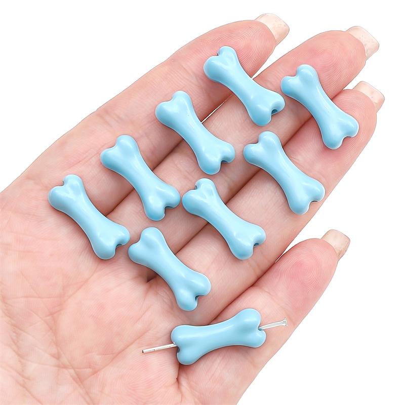 Metal Bone Beads for DIY Jewelry Bracelet Necklace Charms 2 Pcs