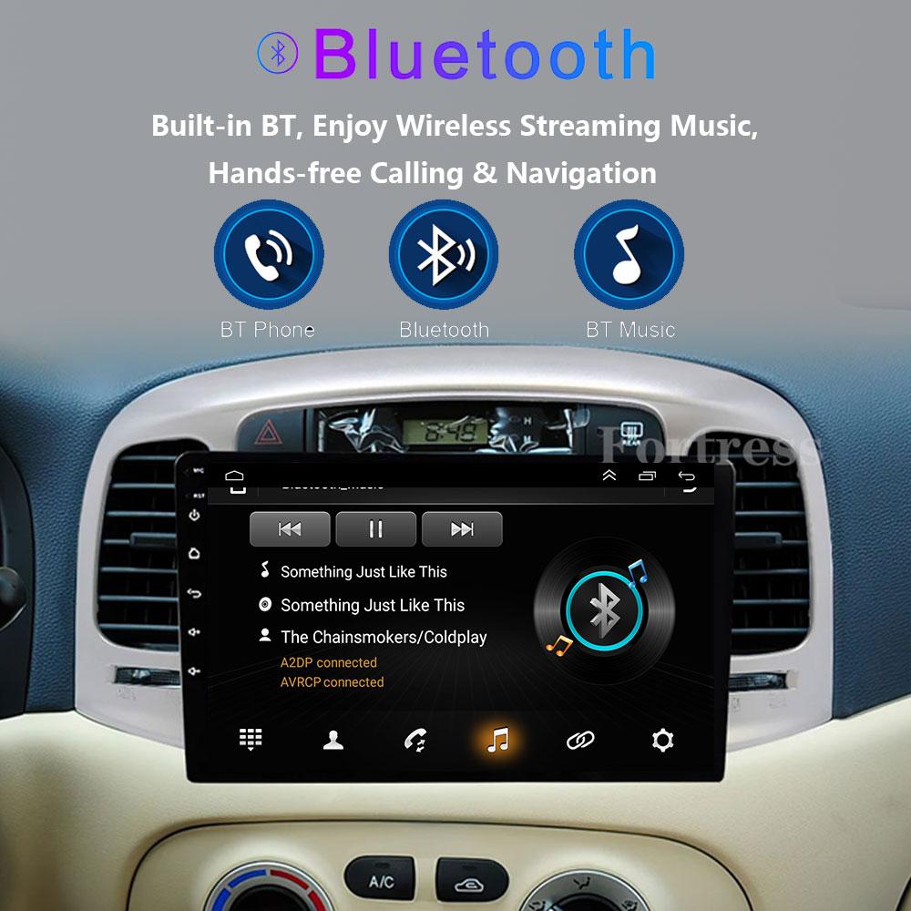 8G 128G Car Radio Android Auto Carplay For Hyundai Accent 2008 -2011Multimedia Qled Screen Stereo Autoradio GPS Navigation Wifi