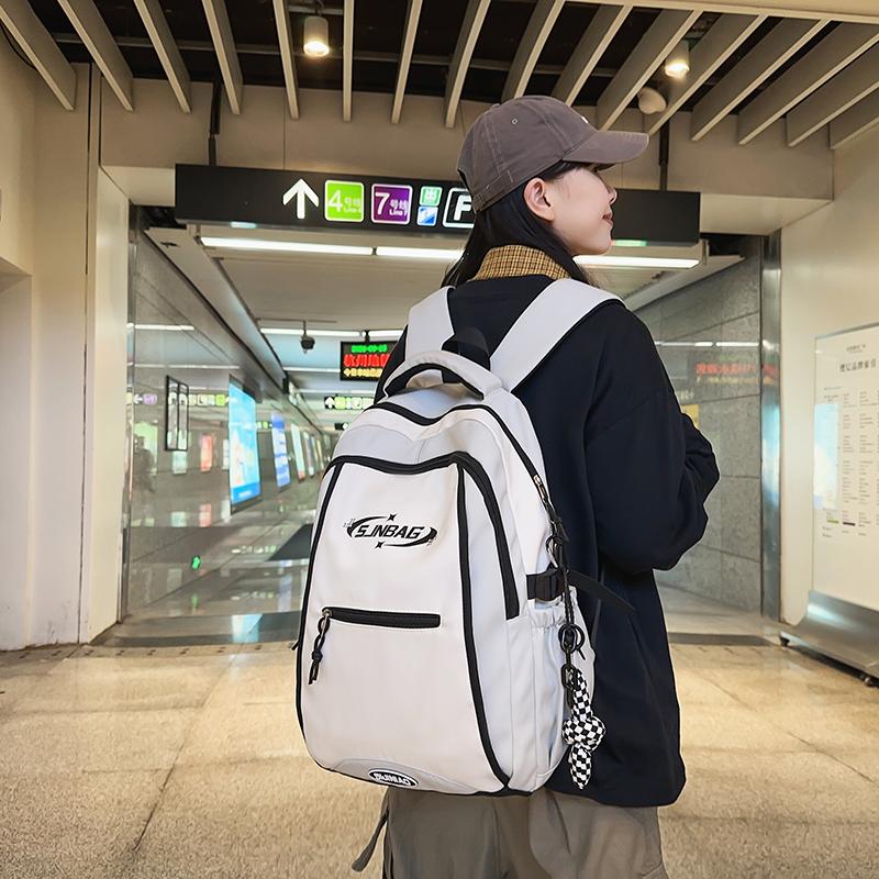 Contrast Color Backpack Large Capacity Backpack Reduced-burden Student Schoolbag