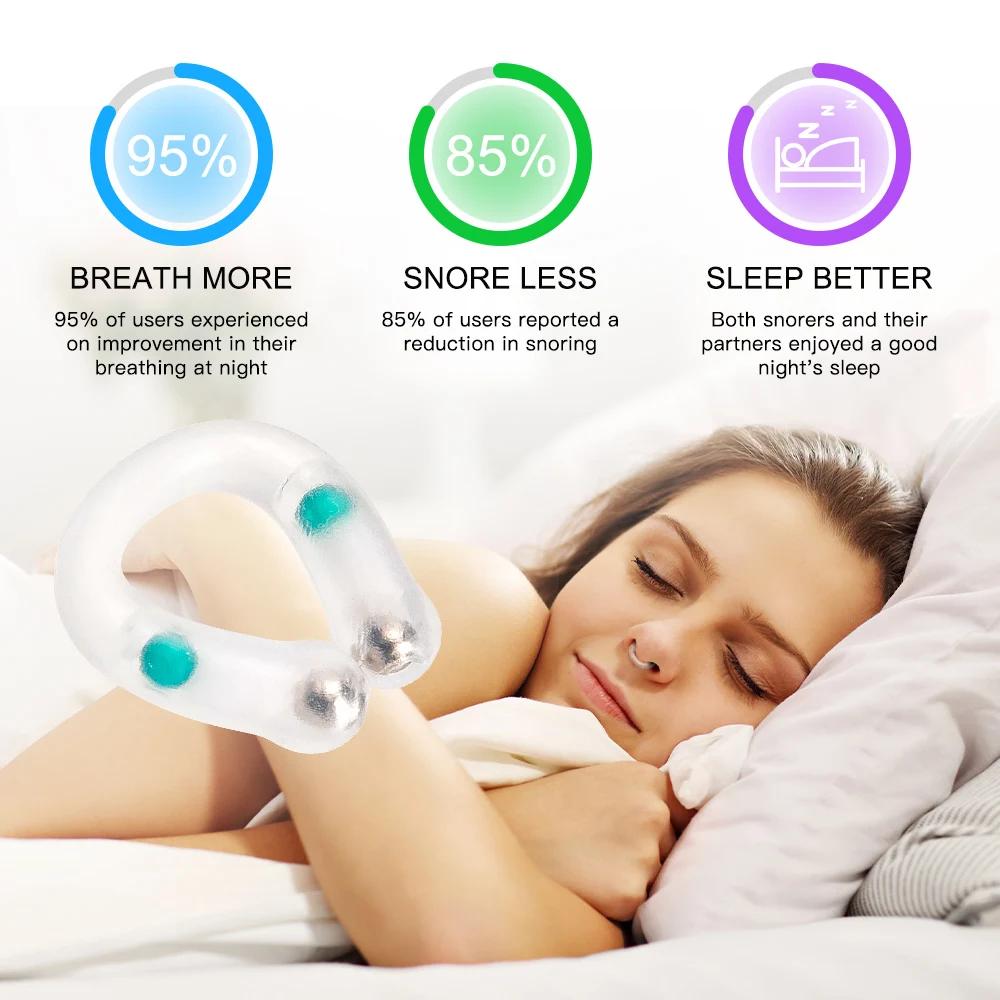 Magnetic Snore Stopper Anti Snoring Device Nasal Dilators Night Easy Breathe Anti Device Stop Snore Nose Clip Anti-Snoring Sleep