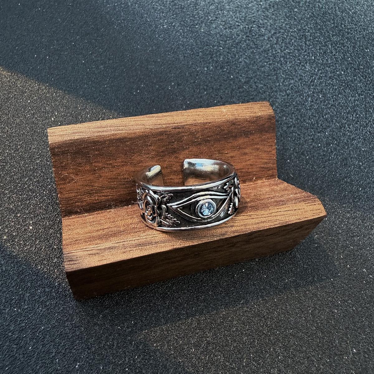 

Ретро Кольцо Открытое Регулируемое Роза Глаз Гора Панк Готика Мистическое Кольцо Для Мужчин Женщин Дерзкий Циркон Винтажные Аксессуары Унисекс Подарок Adjustable