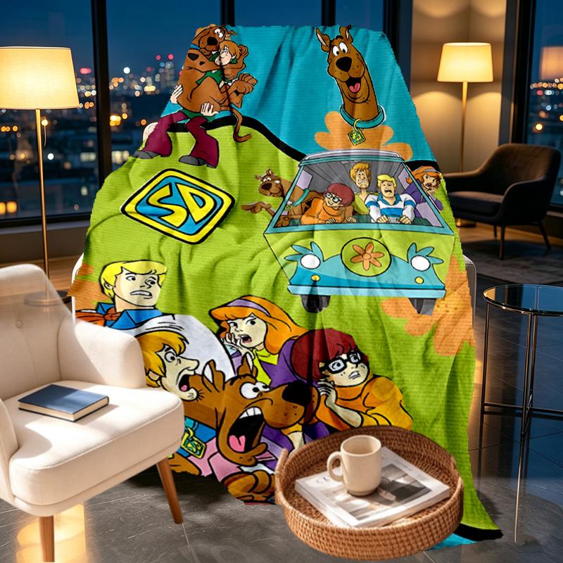 Scooby Print Blanket - Soft & Comfortable, for Bedroom, Travel, Sofa, Home Decoration - Birthday Christmas Gift for Friend