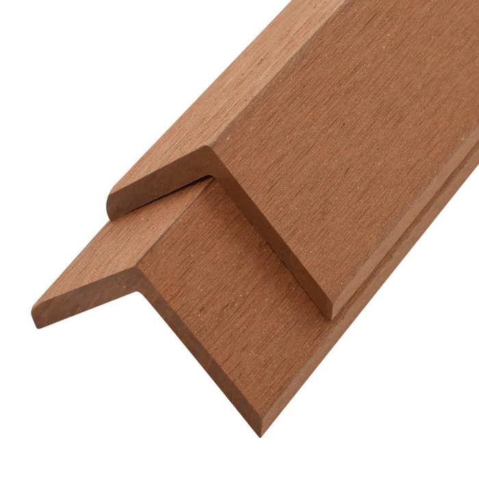 Terrace Angle - vidaXL - 5 Pcs - WPC - 170 Cm - Light Brown - Weatherproof
