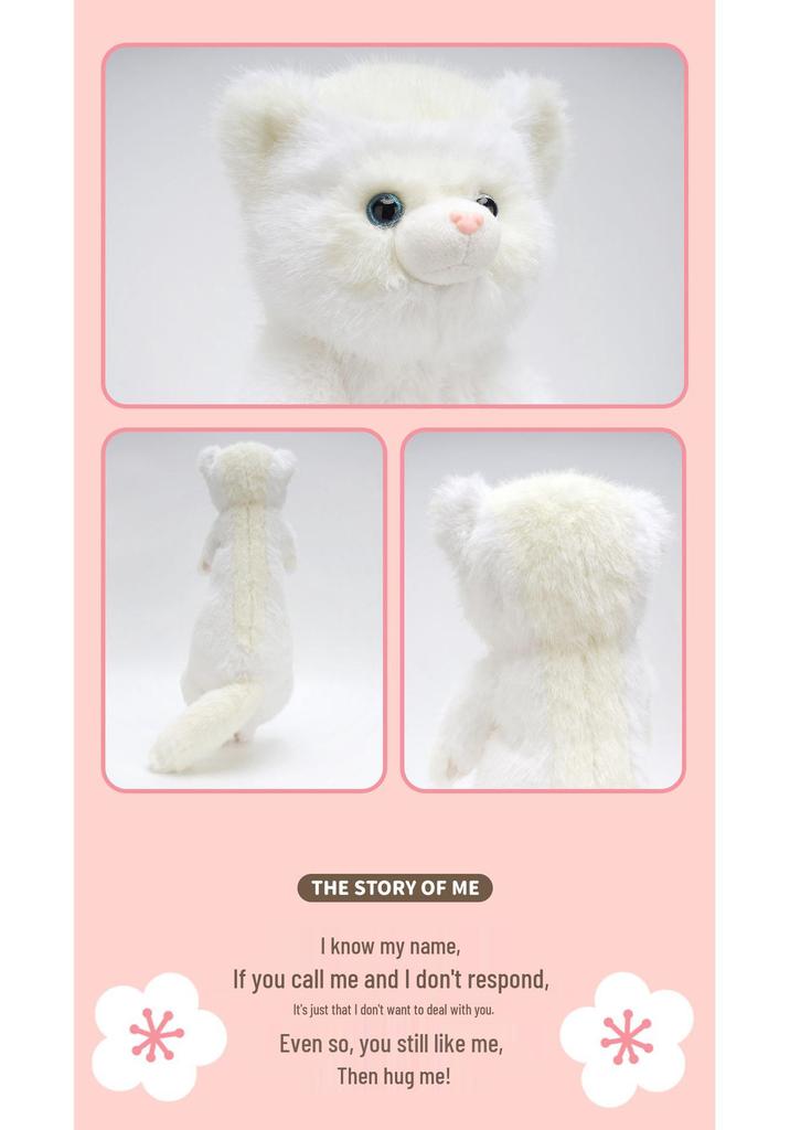 Adorable Angora Ferret Plush Toy - Hugging Pillow & Birthday Gift