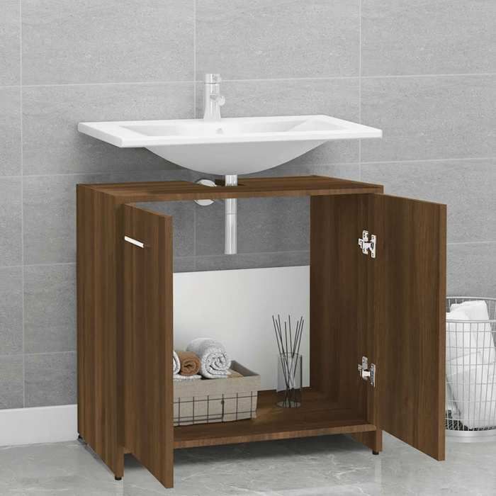 VidaXL Armoire de bain Chêne marron 60x33x60 cm Bois d'ingénierie 815527