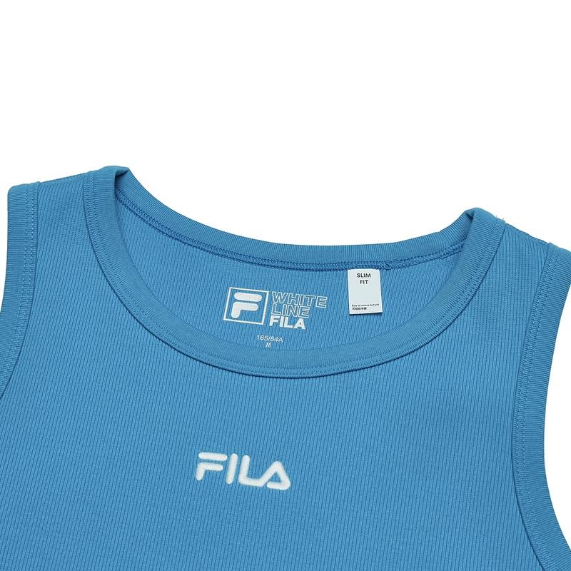Fila Pompidou Center Collaboration Versatile Knitted Vest Women Tops Bright-Active-Blue F11W438112FBU