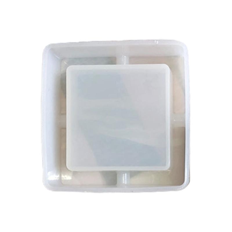 Round Square Rhombus Polygon Ashtray Casting Silicone Mold Handmade Cigarette Ash Tray UV Crystal Epoxy Resin Mold