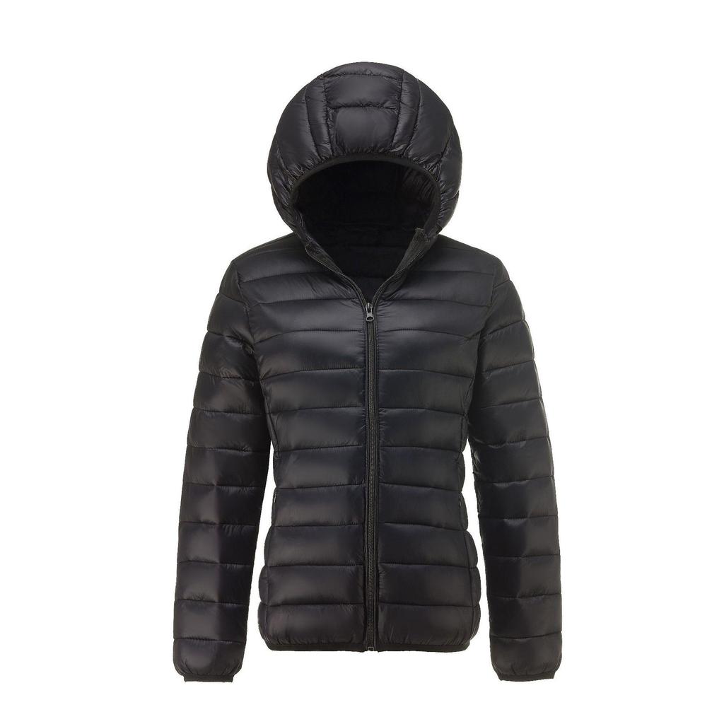 Damen Leichte Baumwoll-Daunenjacke mit Stehkragen - 2024 Koreanischer Stil, Lockere Passform, Kurzes Kapuzendesign für Herbst und Winter.