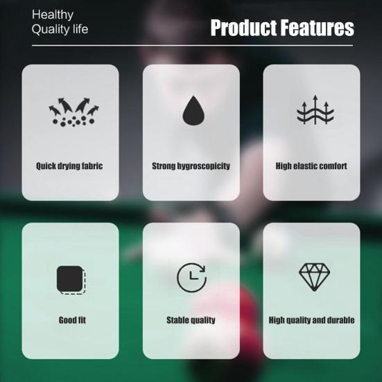 1Pc Left-hand Billiard Pool Glove Quick Dry Breathable Sweat Absorption 3 Finger Design Billiard Pool Glove Sports Supplies