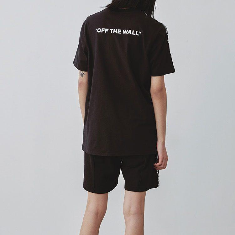 Vans T Shirts Women's Black Crew Neck Moderate Straight Fit VN0A4MN2BLK
