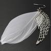 Exaggerated Angel Wings Feather Earrings - Long, Stylish Fashion Jewelry